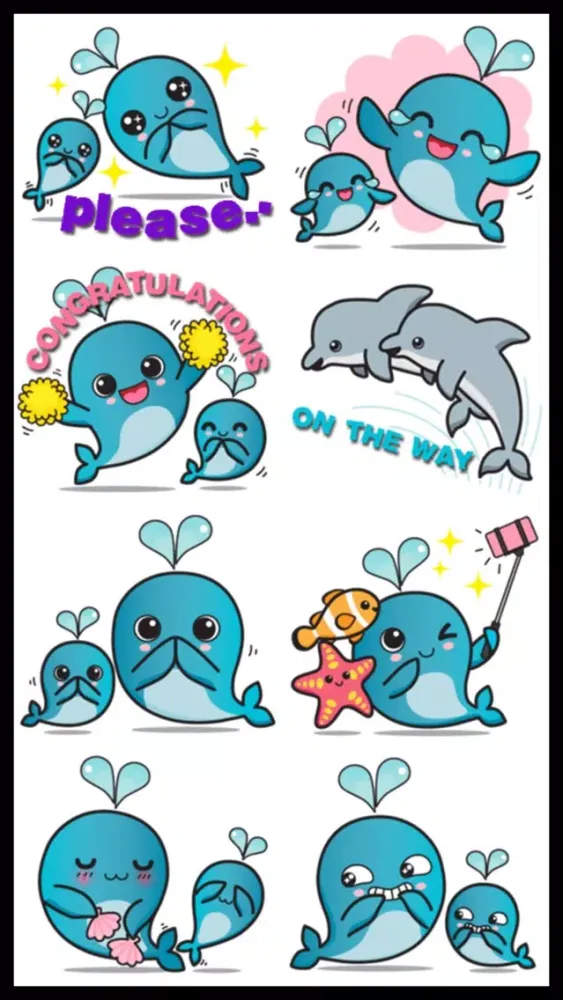 Whales Stickers স্ক্রিনশট