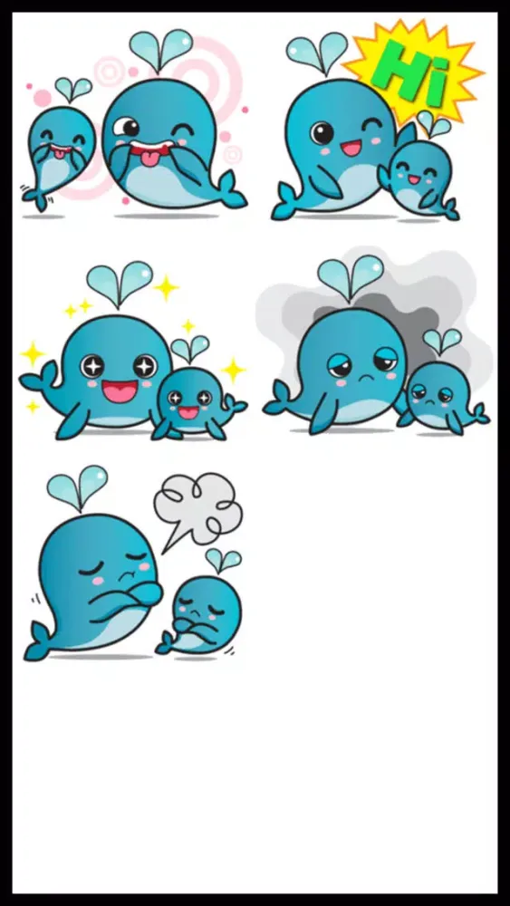 Whales Stickers স্ক্রিনশট