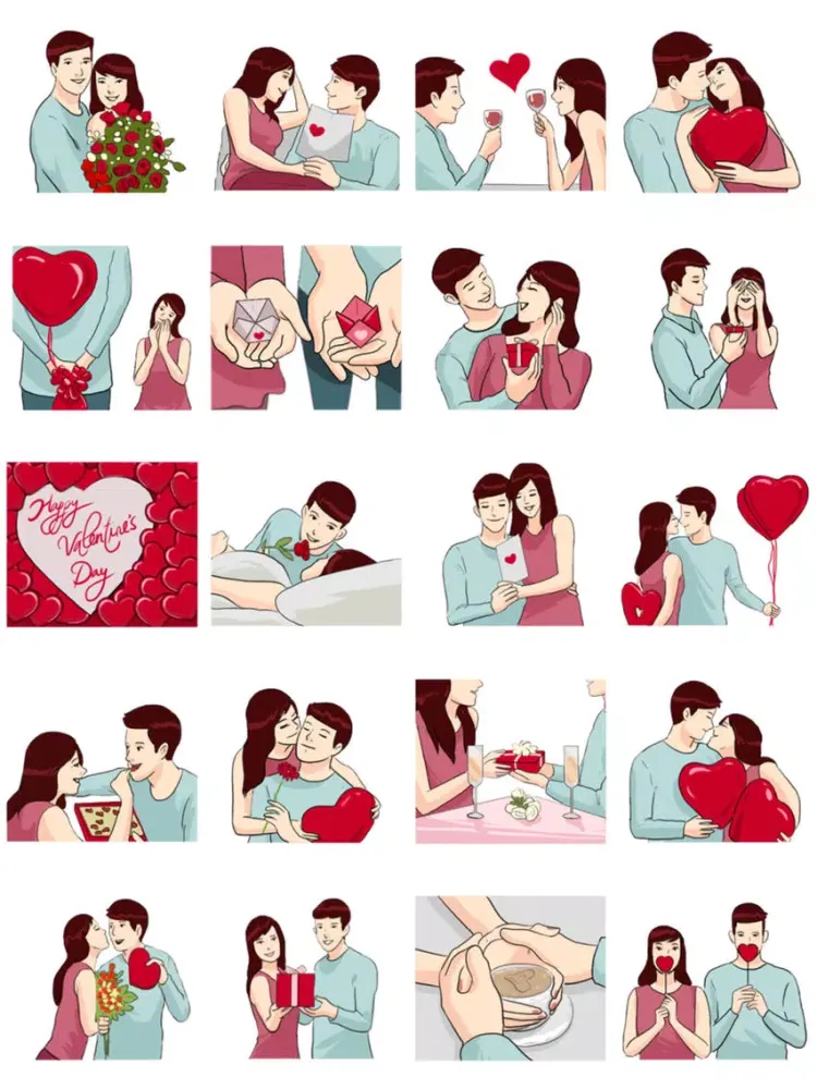 Tangkapan layar Lovers Couple 3 Stickers iPad 