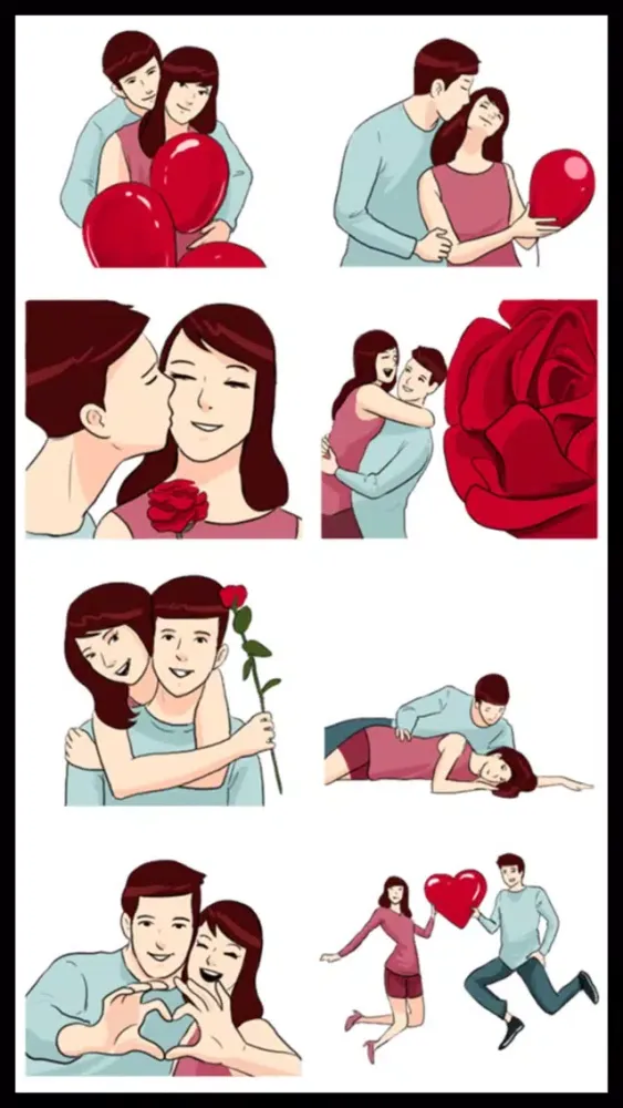 Tangkapan layar Lovers Couple 3 Stickers