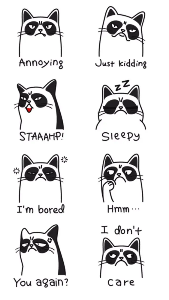 Angry Cat Stickers स्क्रीनशॉट