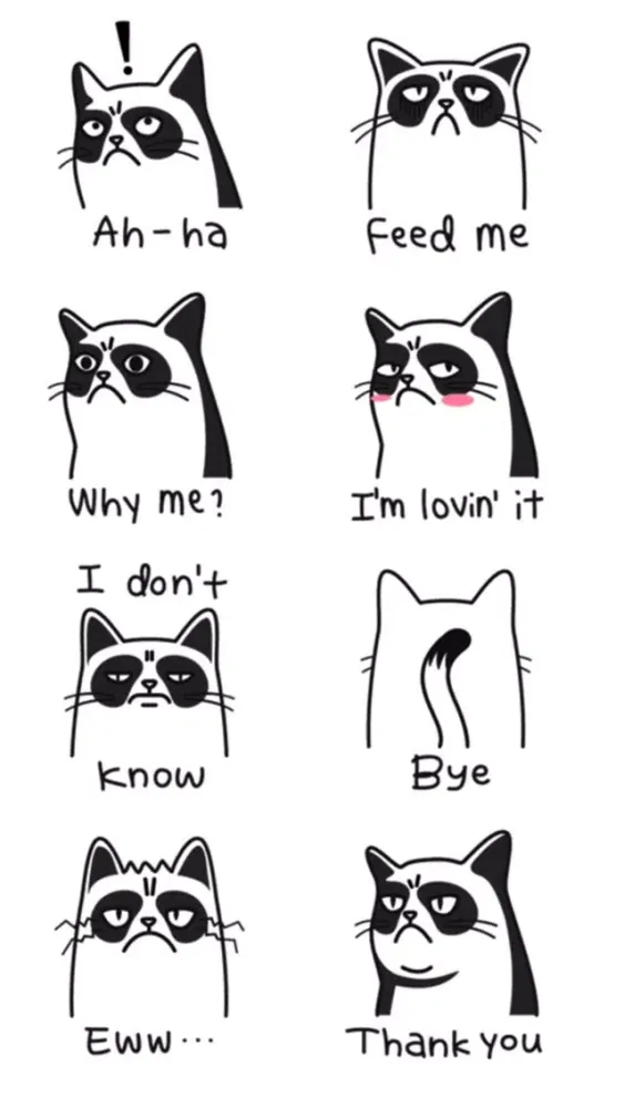 Angry Cat Stickers स्क्रीनशॉट