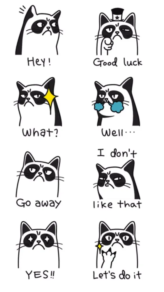 Angry Cat Stickers स्क्रीनशॉट