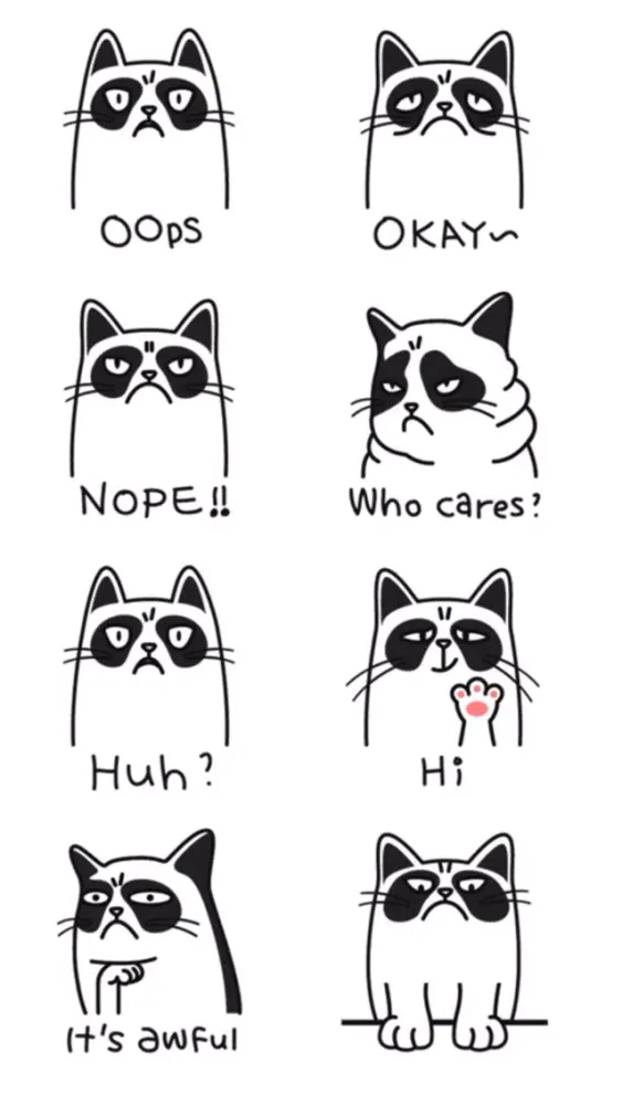 Angry Cat Stickers स्क्रीनशॉट