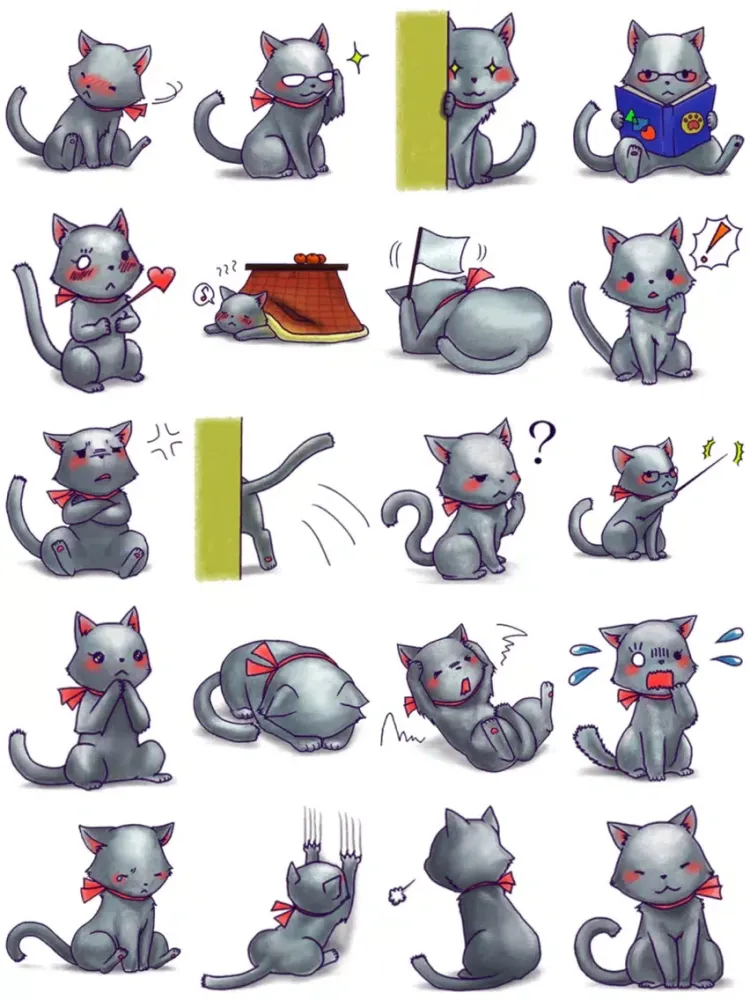Lovely Cat Emoji iPad 應用截圖