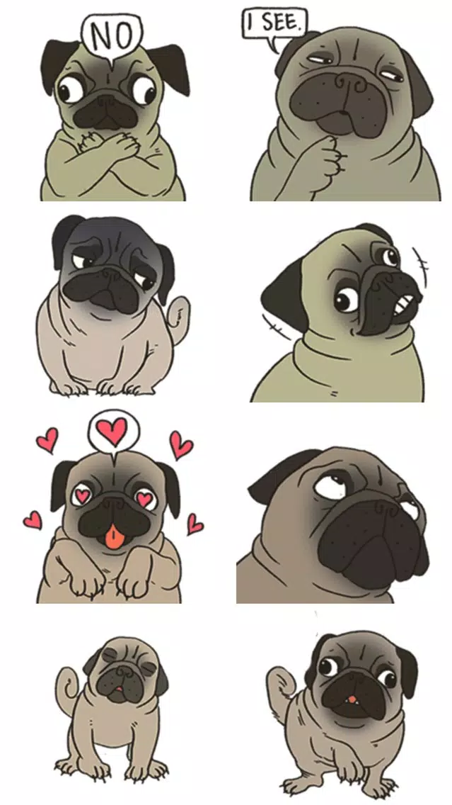 Captures d'écran de Cute Bulldog Stickers