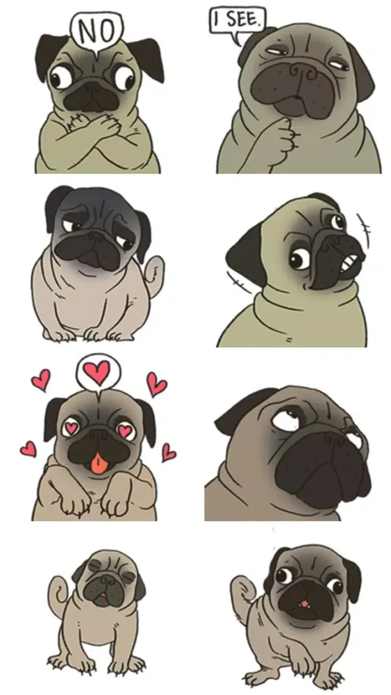 Tangkapan layar Cute Bulldog Stickers