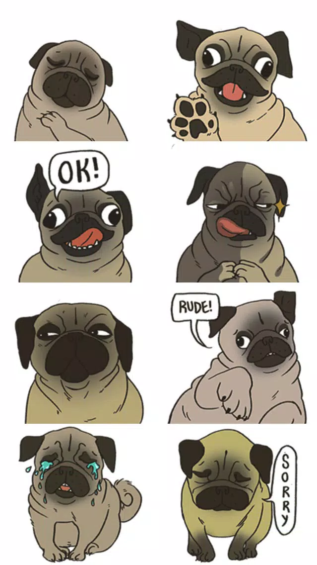 Captures d'écran de Cute Bulldog Stickers