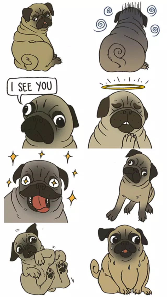 Captures d'écran de Cute Bulldog Stickers