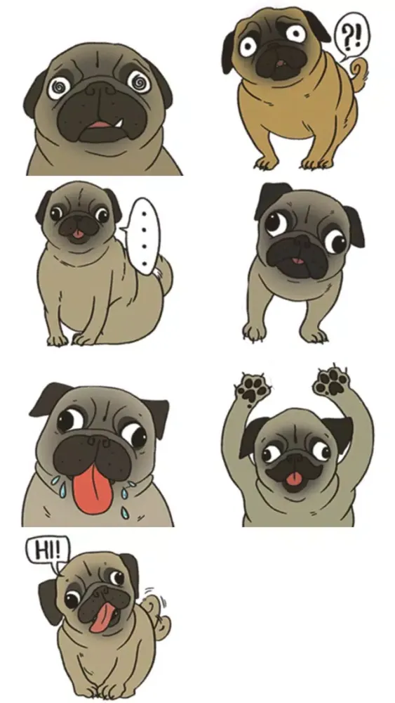 Tangkapan layar Cute Bulldog Stickers