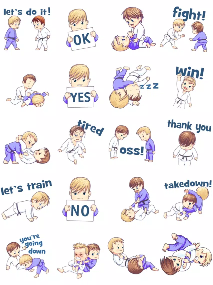 Judo Stickers iPad  Screenshots