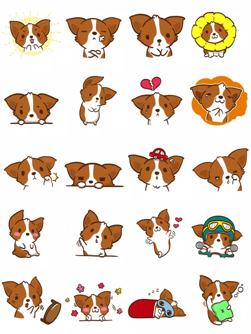 Very Cute Doggy Stickers iPad 应用截图