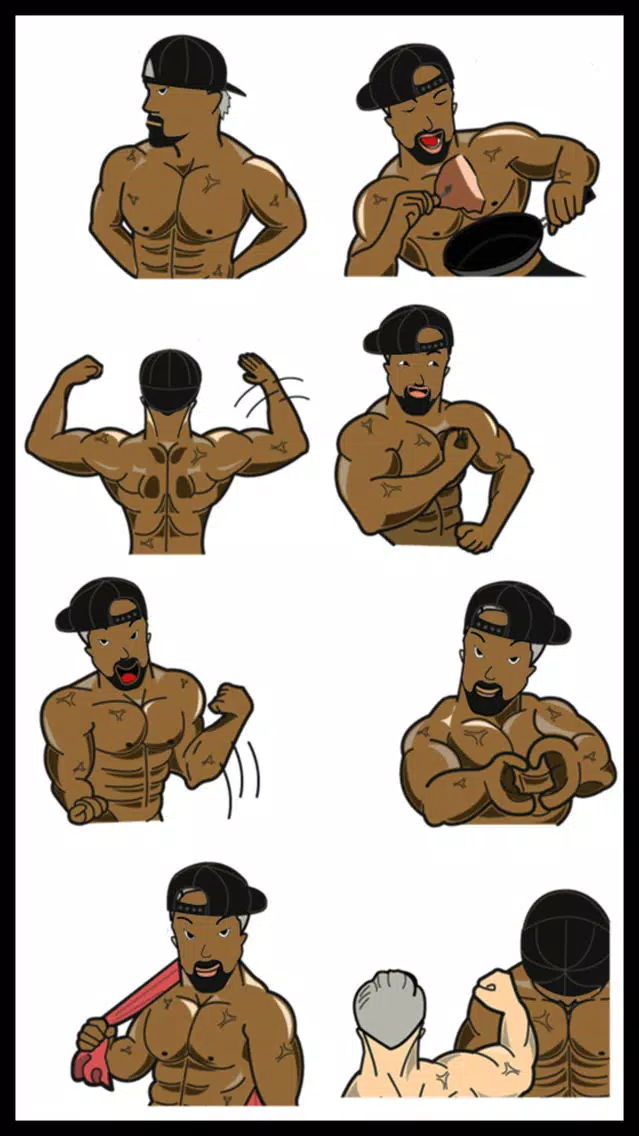 Capturas de tela do Bodybuilder Sticker Pack