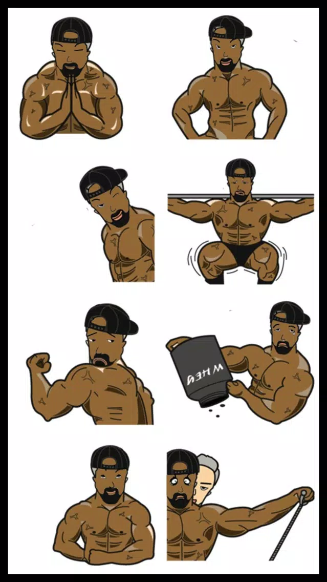 Capturas de tela do Bodybuilder Sticker Pack