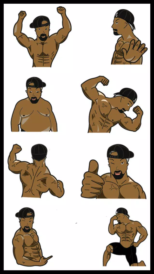 Capturas de tela do Bodybuilder Sticker Pack