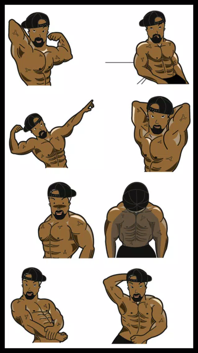 Capturas de tela do Bodybuilder Sticker Pack