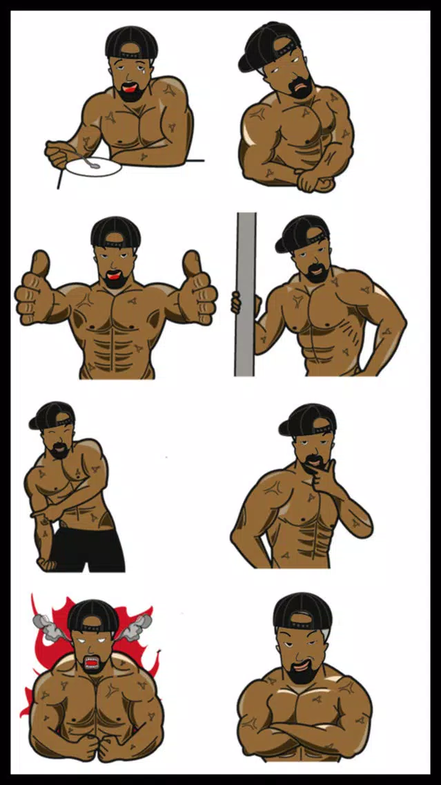 Capturas de tela do Bodybuilder Sticker Pack