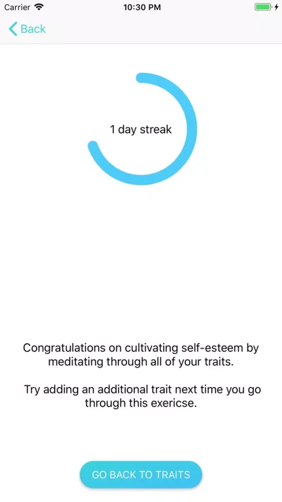 Tangkapan layar Daily Traits