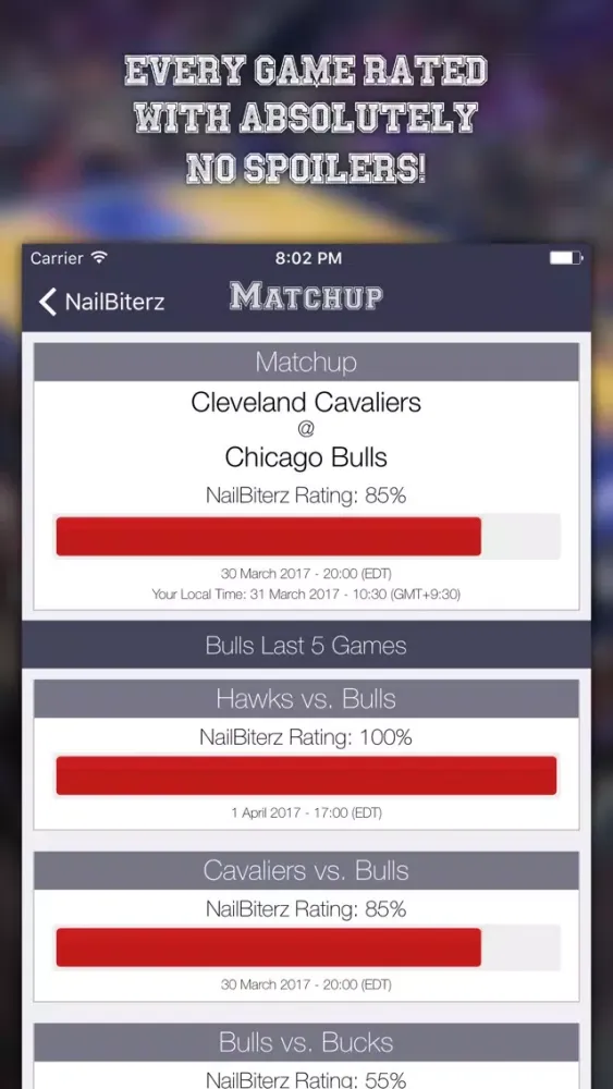 Capturas de pantalla de NailBiterz for NBA - Close Games. No Spoilers.