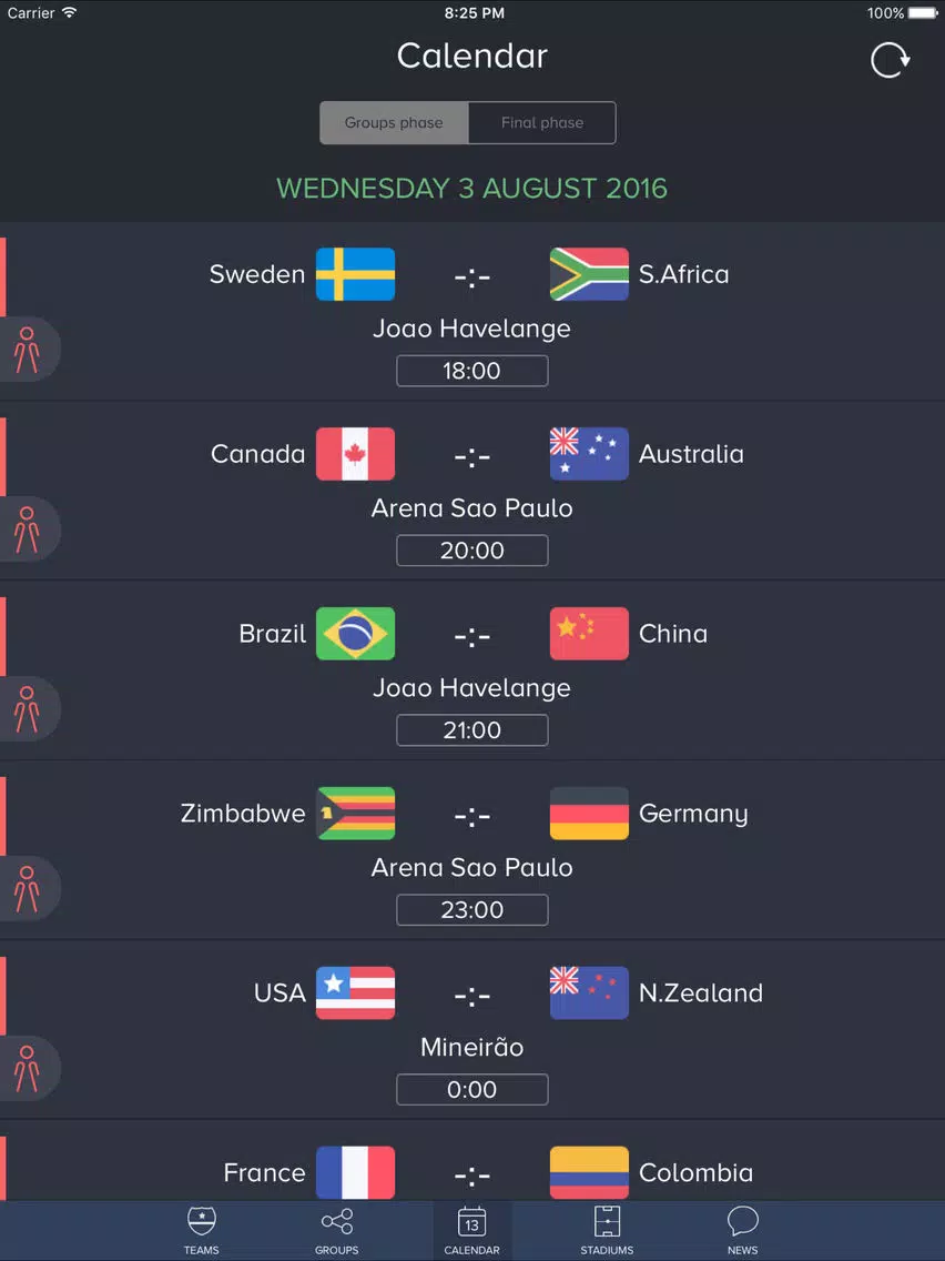 Capturas de pantalla de Brazil 2016 / Live soccer results - Games Edition iPad 