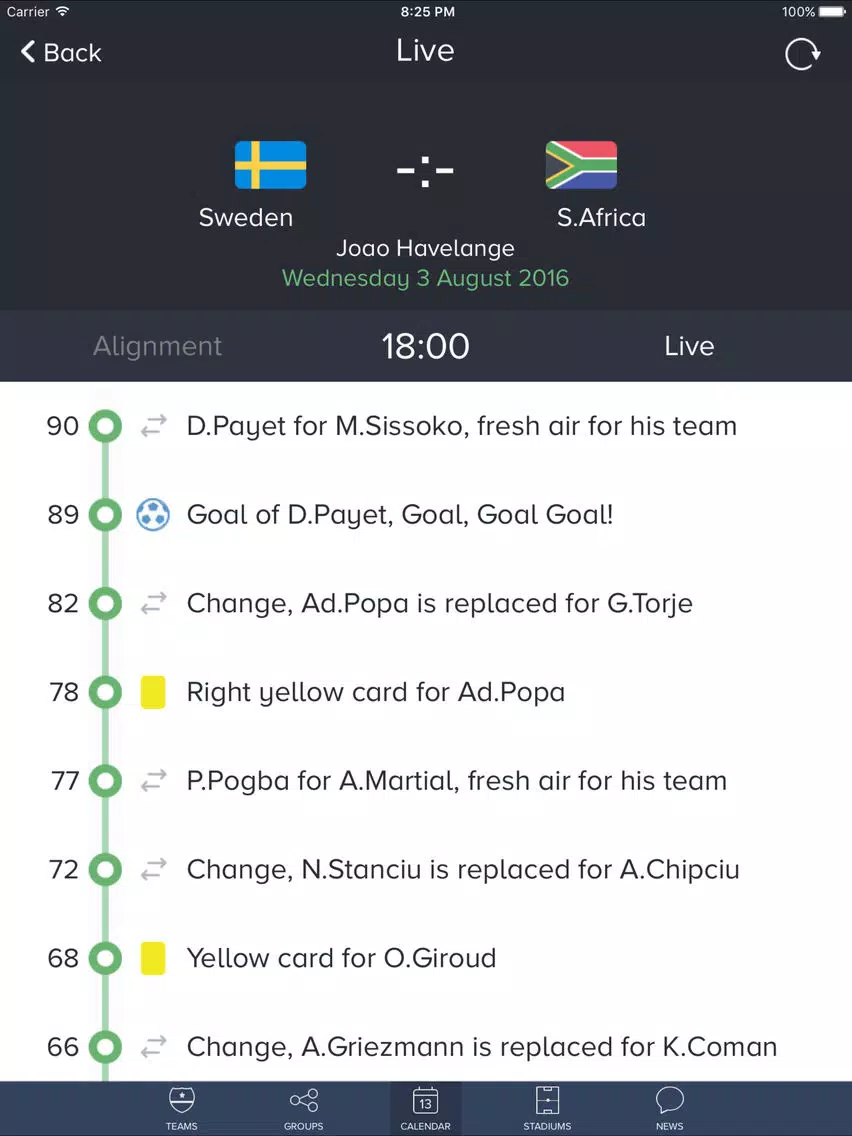 Capturas de pantalla de Brazil 2016 / Live soccer results - Games Edition iPad 