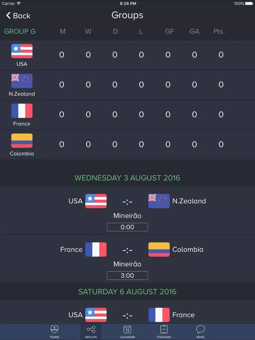 Capturas de pantalla de Brazil 2016 / Live soccer results - Games Edition iPad 