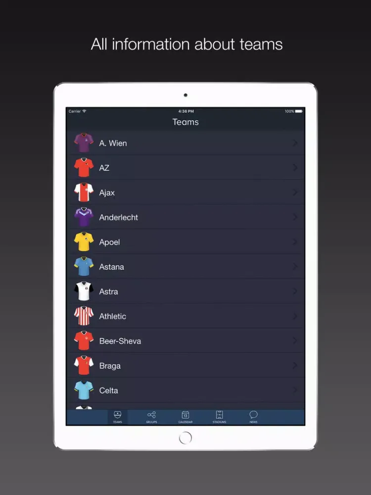 Champions League Live 2017 / 2018 iPad  Ekran Görüntüleri