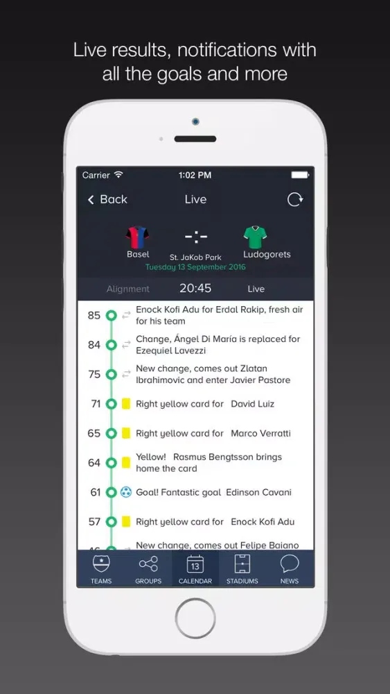 Champions League Live 2017 / 2018 Ekran Görüntüleri
