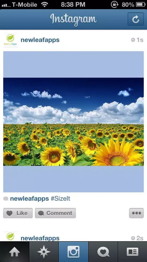 SizeIt for Instagram - Post Full-Sized Photos WIthout Cropping! Screenshots