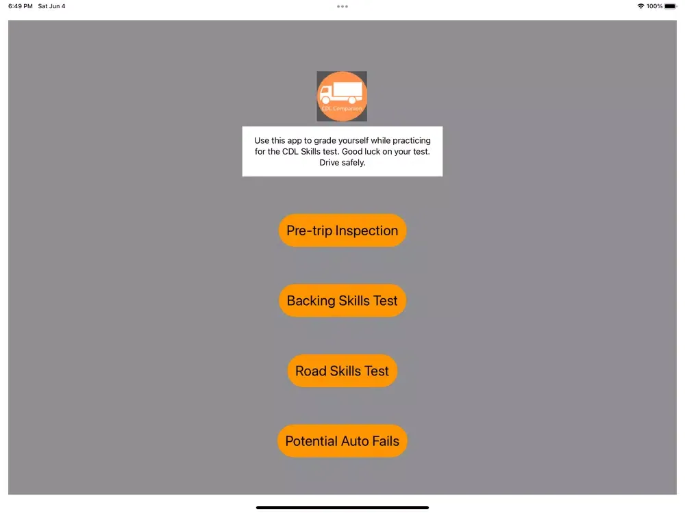 Capturas de tela do CDL Class A Exam Practice iPad 