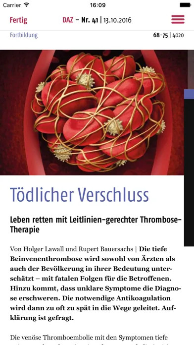 Ảnh chụp màn hình của DAZ Deutsche Apotheker Zeitung