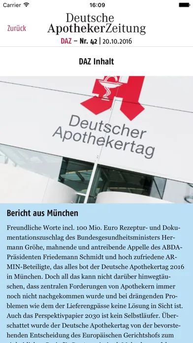 Ảnh chụp màn hình của DAZ Deutsche Apotheker Zeitung