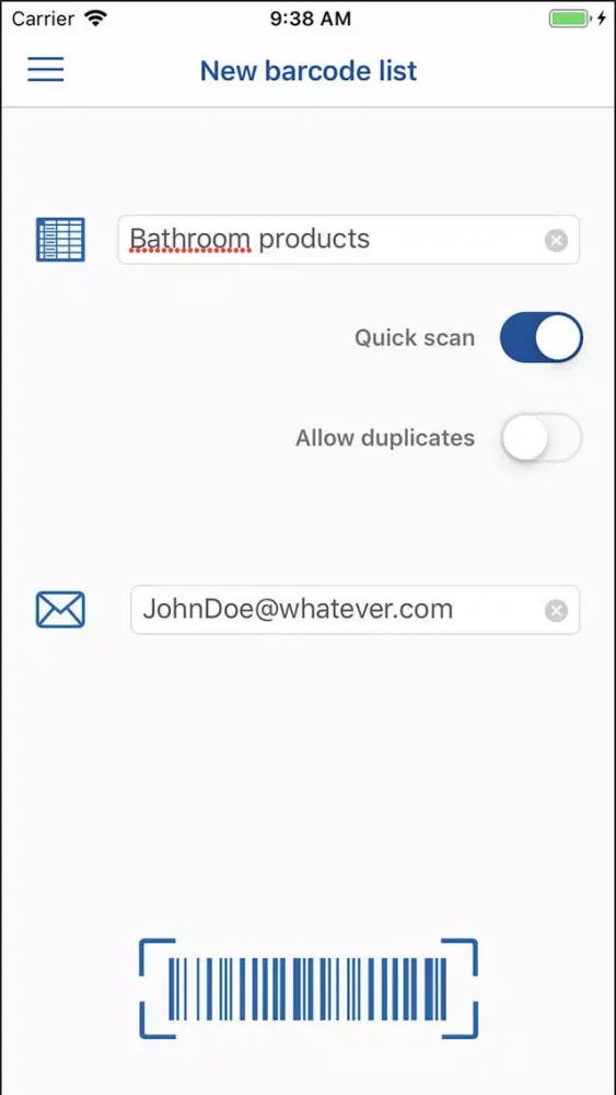 Captures d'écran de Barcode List