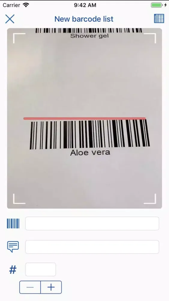Captures d'écran de Barcode List