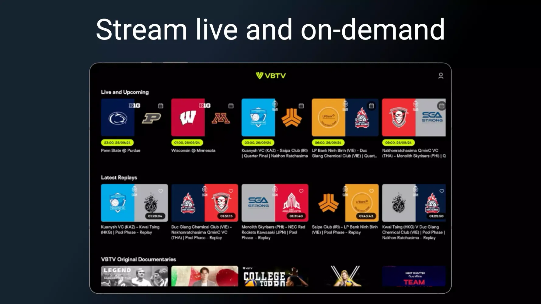 Volleyball TV - Streaming App應用截圖
