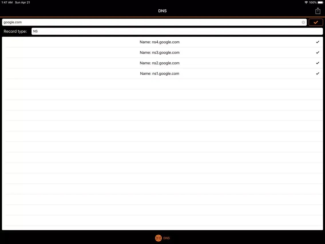 Capturas de pantalla de DDM DNS Tool iPad 
