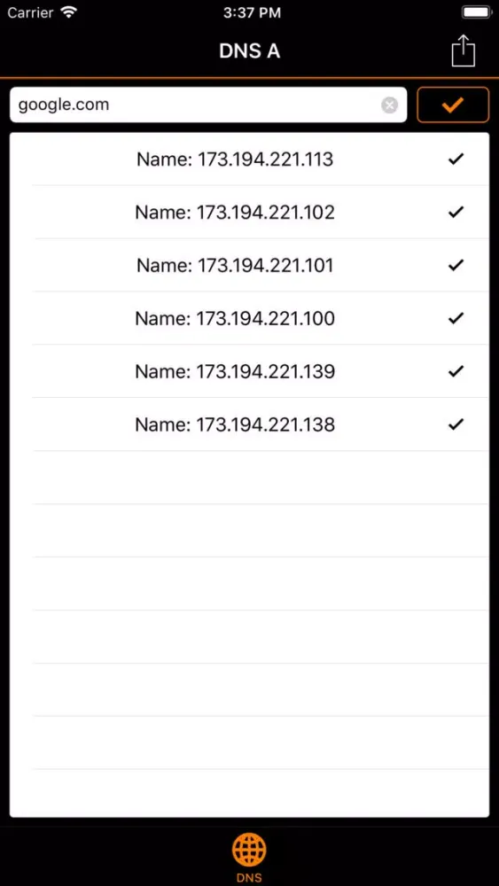 DNS A স্ক্রিনশট