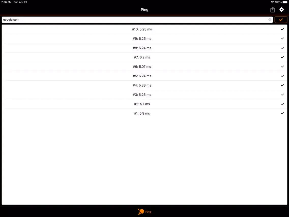 DDM Ping Tool iPad  স্ক্রিনশট