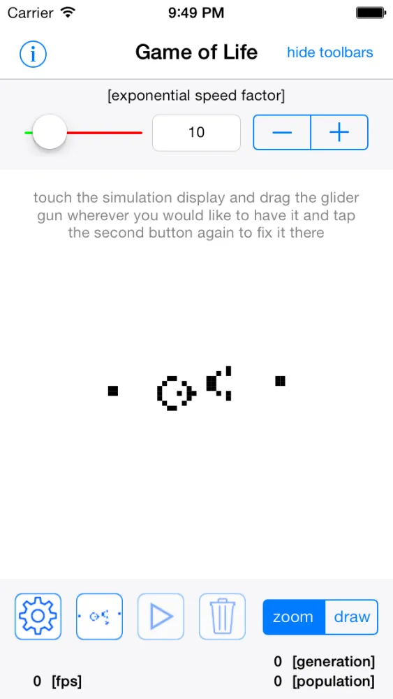Tangkapan layar Game of Life (cellular automaton)