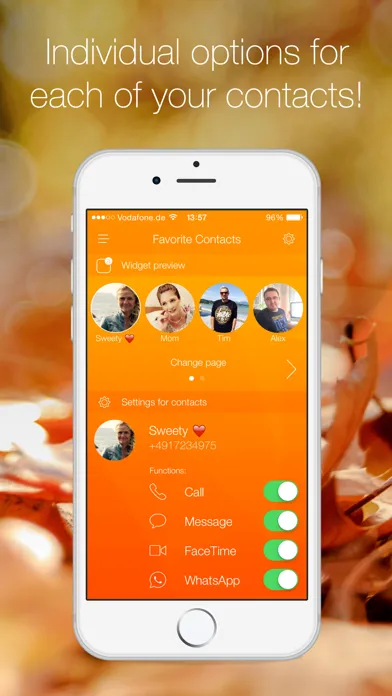 Tangkapan skrin Favorite Contacts Launcher