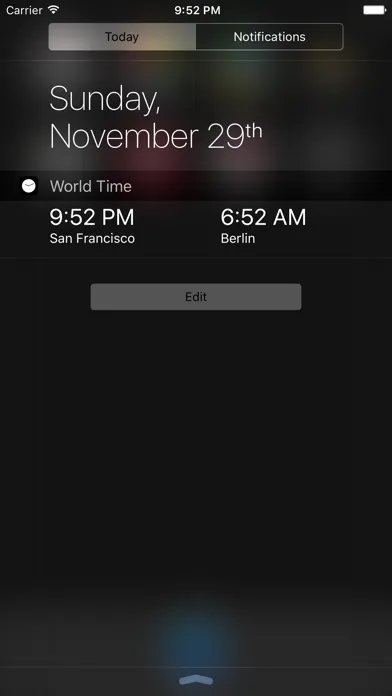 Tangkapan layar World Time Widget
