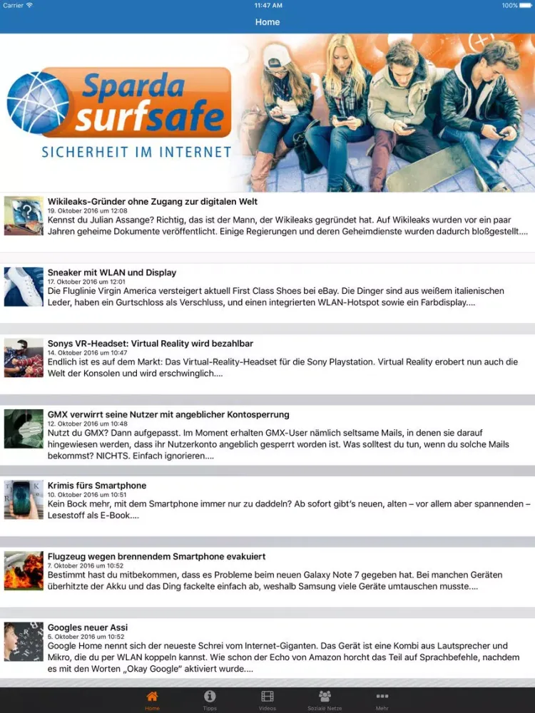 Tangkapan layar SpardaSurfSafe iPad 