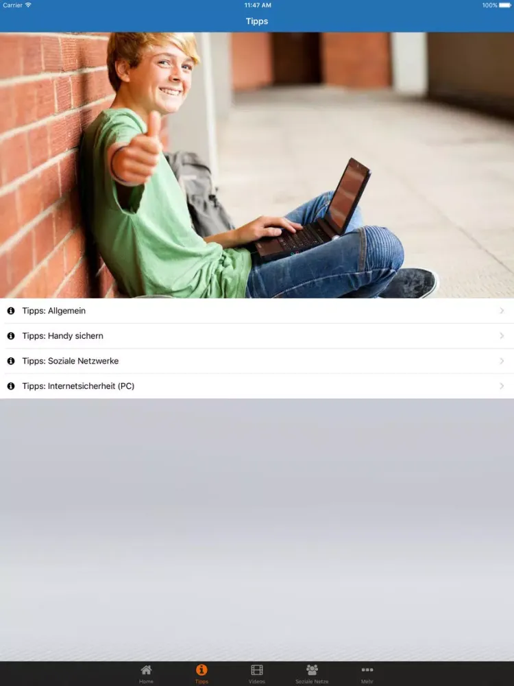 Tangkapan layar SpardaSurfSafe iPad 