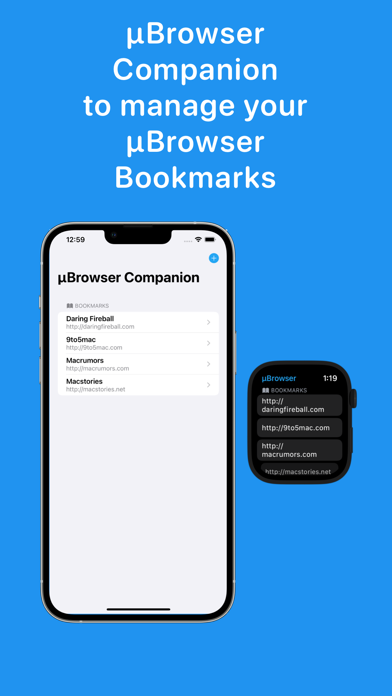 ภาพหน้าจอของ µBrowser: Watch Web Browser