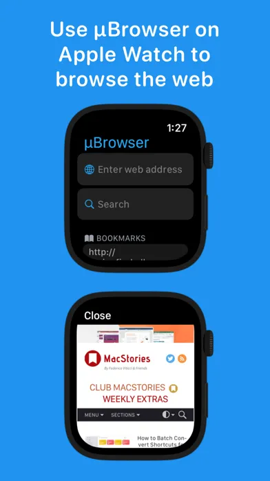 Ảnh chụp màn hình của µBrowser: Watch Web Browser