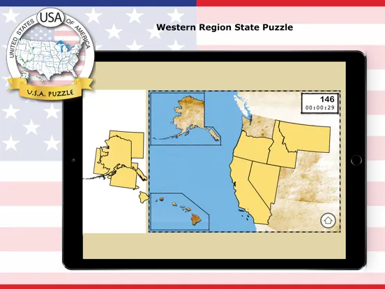 Скриншоты USA Puzzle • Geography iPad 