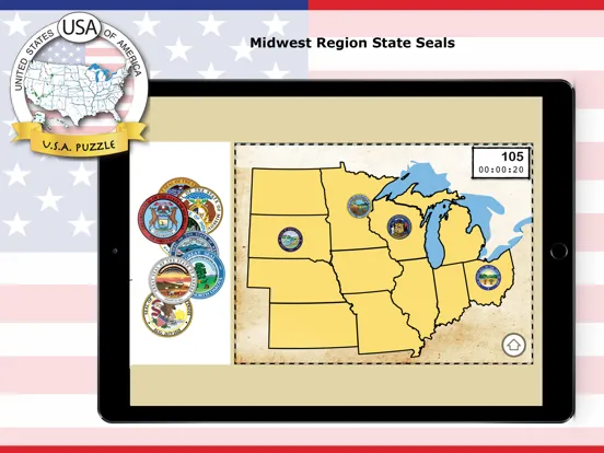 Скриншоты USA Puzzle • Geography iPad 