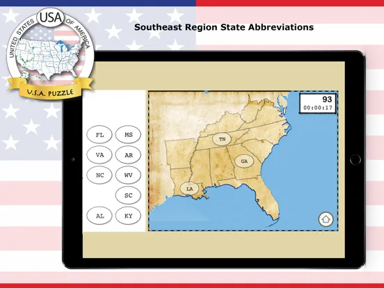 Скриншоты USA Puzzle • Geography iPad 