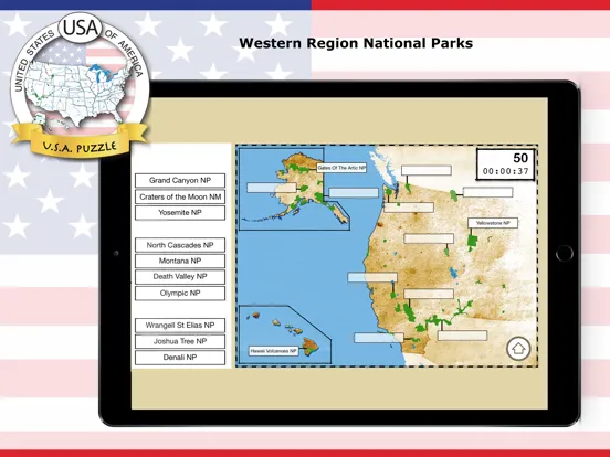 Скриншоты USA Puzzle • Geography iPad 