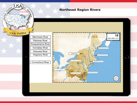 Скриншоты USA Puzzle • Geography iPad 